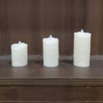 Realistic Flame Swinging LED Candles for Decoration Set of 3 (Batteries Included)